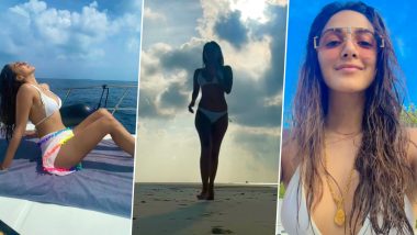 Kiara Advani Shares a Sneak Peek of Her Maldives Vacation, Slow Walks on the Beach in a Stunning White Bikini (Watch Video)